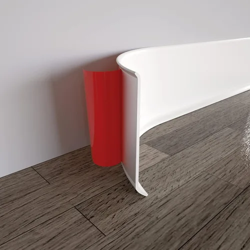 Miniatura 8 de COUKIU Moldura Flexible para Zócalo, 3 Pulgadas x 20 Pies Base de Pared de Vinilo Autoadhesivo Base Cove, Moldura de Base de Pared de Goma