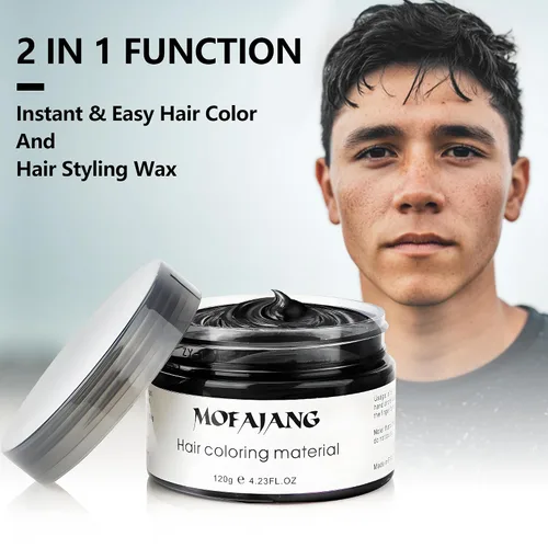 Miniatura 4 de Cera Temporal Negra para el Cabello - SOVONCARE Tinte Lavable para el Cabello para Hombres y Mujeres, Fijación Todo el Día, Arcillas Desechables