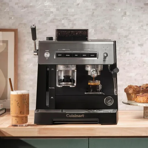 Miniatura 2 de Cuisinart Máquina de café expreso para moler y preparar, 16 ajustes de molienda de fino a grueso, hace bebidas calientes o frías de calidad de café