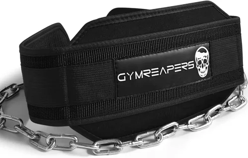 Miniatura 2 de Gymreapers Cinturón de Lastre con Cadena para Levantamiento de Pesas, Dominadas, Fondos - Cadena de Acero de Servicio Pesado para Entrenamiento