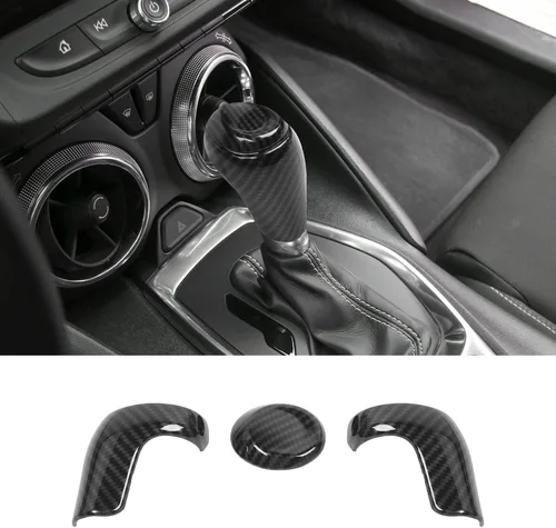 Miniatura 6 de CheroCar Cubierta de la perilla de la palanca de cambios Camaro Accesorios interiores para Chevrolet Camaro 2016-2026 (azul)