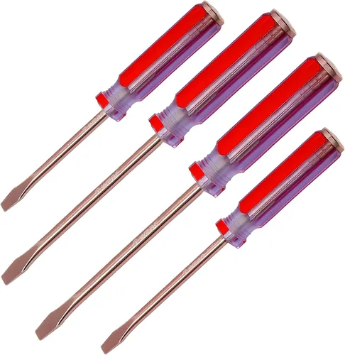 Miniatura 15 de WEDO Juego de destornilladores de 3 piezas, cabeza plana con tapa de golpe, juego de destornilladores ranurados sin chispas, bronce de aluminio