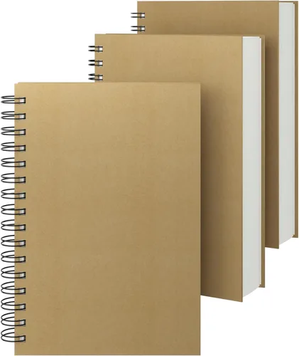 Miniatura 19 de EUSOAR Cuadernos para el trabajo, 1 paquete A4 de 8.3 x 11.2 pulgadas, tapa dura, rayado en espiral con renglones universitarios, 240 páginas