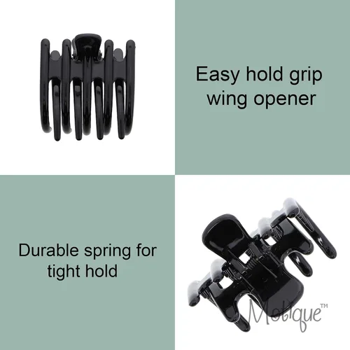 Miniatura 3 de Pinza de garra marbelizada para el cabello - Negro