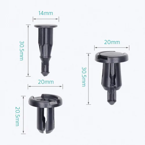 Miniatura 3 de Lantee Clips de sujeción de guardabarros a presión de 0.394 in para Honda 91503-SZ5-003, paquete de 10