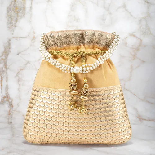 Miniatura 5 de Aheli Ethnic Potli Bag Gift for Women Handmade Purse Evening Handbags Stylish Bridal Fashion Clutch Bag Gift