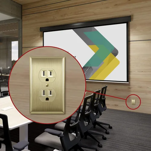 Miniatura 8 de ENERLITES Placa de pared de metal para tomacorriente receptáculo dúplex, cubierta de salida de acero inoxidable, resistente a la corrosión