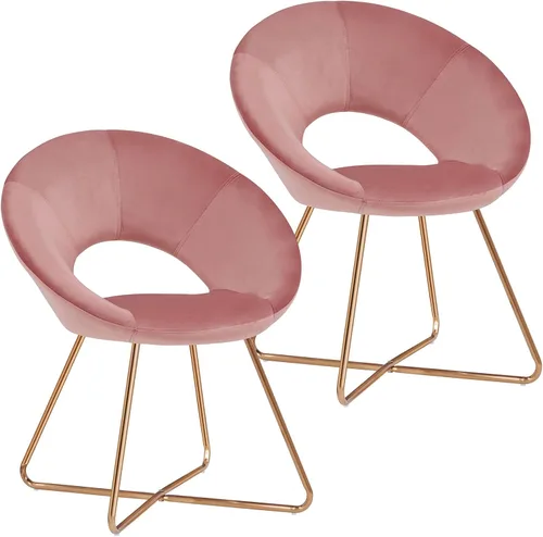 DUHOME Sillas modernas de terciopelo con acento para sofá individual, cómodas sillas tapizadas, sillas de descanso de mediados de siglo con patas de