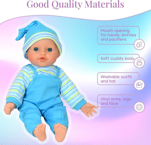 Miniatura 2 de The New York Doll Collection Muñeca de bebé gemelos de 12 pulgadas, muñecas de bebé gemelas de cuerpo suave (12 pulgadas caucásicas)