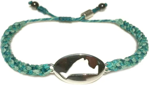 Rumi Sumaq Pulsera de cuerda náutica para hombres, mujeres y niños - Resistente al agua, con nudo manual ajustable - Estilos de mapa de la isla de