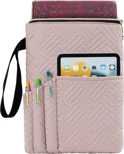 Miniatura 8 de Funda de libro APLUFINE con cremallera, protector de libro acolchado de 11"X9", fundas de libro acolchadas lavables para libros de tapa blanda