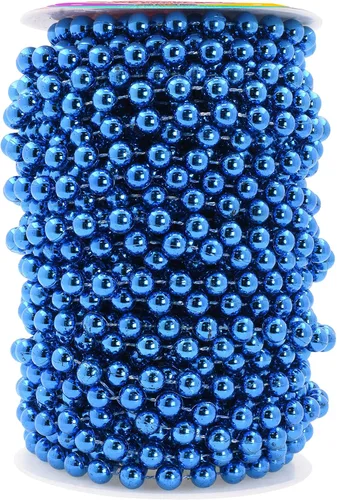 Miniatura 15 de Mandala Crafts Rollo de cadena de perlas negras de 0.157 pulgadas (0.157 in), guirnalda de perlas de 44 yardas para decoración de bodas, arreglos