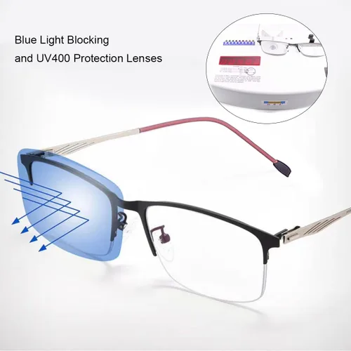 Miniatura 5 de MIRYEA Gafas de sol fotocrómicas progresivas multifoco de lectura de transición con protección UV Lector solar Gafas de bloqueo de luz azul