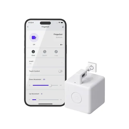 MOES Zigbee Fingerbot Plus, Pulsador de Botón Inteligente Sin Cableado, Actualización con Control Táctil, Compatible con Alexa, Compatible con Tuya