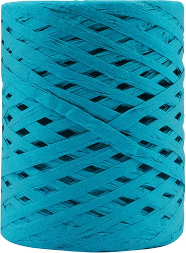Miniatura 11 de Mandala Crafts Aqua Raffia - Hilo de rafia para envolver regalos, cinta de rafia de papel natural de 200 yardas para ganchillo, manualidades
