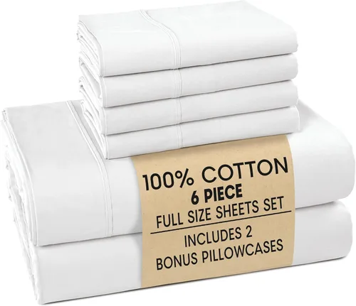 Miniatura 90 de Casa Platino Sábanas de cama individual XL, sábanas de 100 % algodón con 2 fundas de almohada, tejido percal crujiente y sensación acogedora, verde
