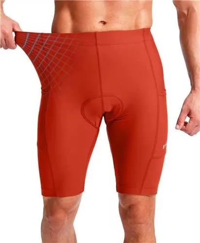 Miniatura 3 de Bikewa - Pantalones cortos de ciclismo para hombre, con acolchado 3D, para ciclismo de carretera o montaña, FPU 50+, bolsillos con cremallera