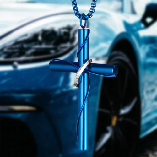 Miniatura 10 de Collar de cruz para espejo retrovisor de coche, accesorios para colgar, colgante para hombres y mujeres, adorno de cruz cristiana, dije de Jesús