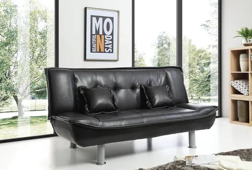 Miniatura 2 de Glory Furniture Sofá cama futón, color negro