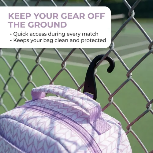 Miniatura 7 de Thorza Mochila de raqueta de tenis para mujer – Bolsa de tenis ligera que almacena 2 raquetas, pelotas y equipo deportivo – Mochila Púrpura