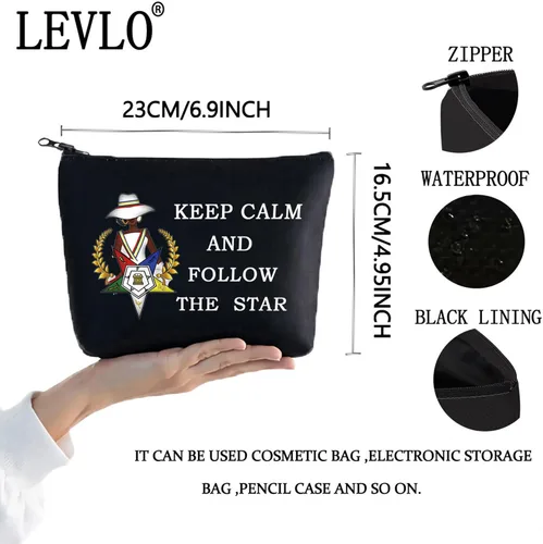 Miniatura 2 de LEVLO Bolsa de cosméticos de hermandad de hermandad de mujeres regalo para hermana Keep Calm And Follow The Star Sisterhood Merch, Sigue a The Star