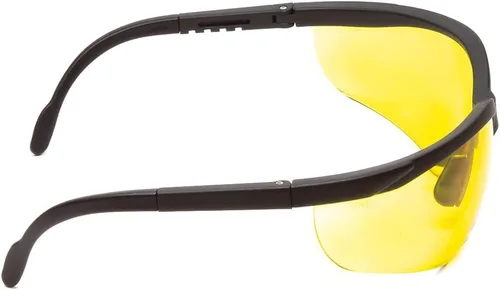 Miniatura 5 de Calabria ANSI Z87+S - Gafas de seguridad tintadas amarillas para hombres y mujeres, envolventes, antivaho, resistentes a los arañazos, protección