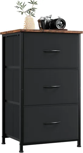 Miniatura 30 de Somdot - Cómoda estrecha con 4 cajones, cómoda delgada con cajones de tela extraíbles para armario, espacios pequeños, baño, dormitorio, lavandería