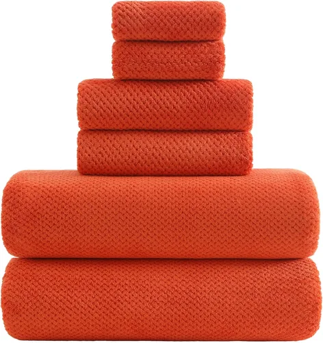 Miniatura 18 de YTYC Toallas, toallas de baño extra grandes de 29 x 59 pulgadas para baño, toallas de ducha súper suaves de secado rápido, peso ligero, microfibra