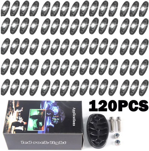 Miniatura 2 de 120Pods blanco LED Rock luces neón bajo luz para coche camión ATV SUV debajo del cuerpo resplandor luz Trail Fender Iluminación