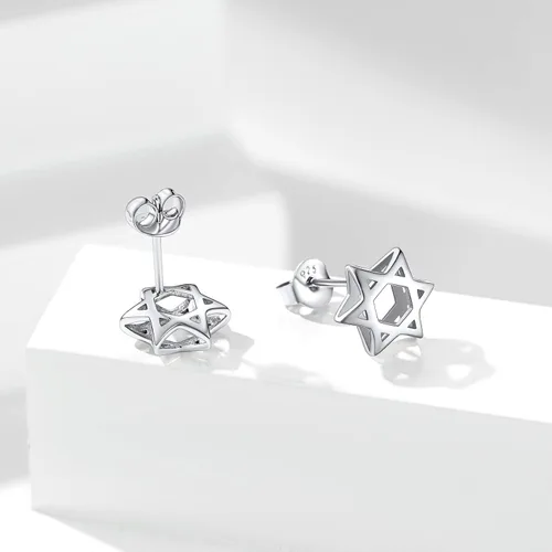 Miniatura 9 de Silvora Aretes de plata de ley con estrella de DavidOjo de Horus para mujeres, adolescentes y niñas, delicado embalaje de regalo