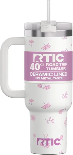 Miniatura 17 de RTIC Vaso Tumbler de Viaje por Carretera de 30 oz con Doble Pared Revestido de Cerámica Aislado Taza Portátil de Café de Viaje de Acero Inoxidable