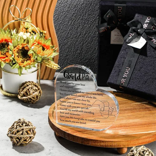 Miniatura 4 de Tatuo Regalos de cumpleaños para el día del padre para el abuelo de parte de los nietos, recuerdo de acrílico para abuelo, agradecimiento