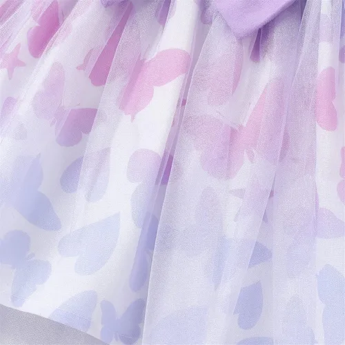 Miniatura 5 de PATPAT Baby Girl Dresses Strap Tutu Dress Butterfly Print Tulle Dress Flower Girl Party Birthday Princess Dresses