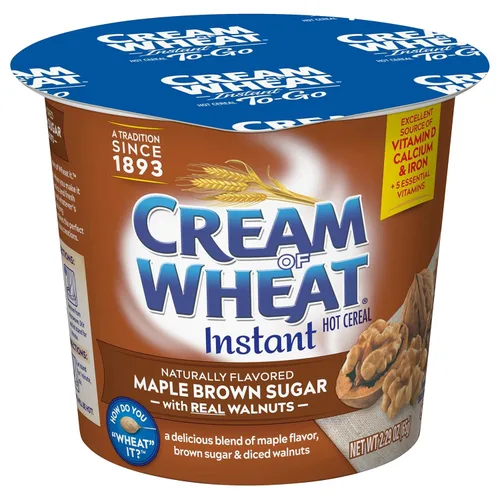 Cream of Wheat Tazas instantáneas de cereales calientes para llevar, nuez de azúcar morena de arce, 2.29 onzas