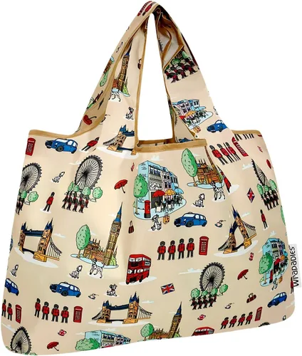 Miniatura 29 de allydrew Bolsas de comestibles reutilizables de nailon plegables grandes