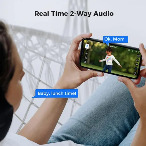 Miniatura 5 de [Audio de 2 vías ampliable de 16 canes] Sistema de cámara de seguridad Hiseeu 4K PoE, 8 puertos PoE NVR con 4 cámaras de seguridad IP de 5 MP