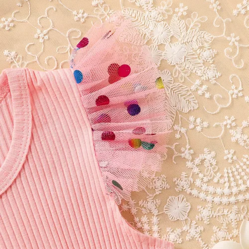 Miniatura 26 de GRNSHTS Traje de bebé niña 1er cumpleaños traje acanalado tul mameluco princesa pastel Smash sesión de fotos ropa + diadema