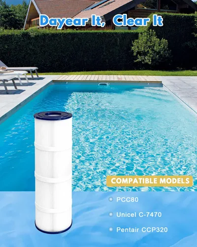 Miniatura 7 de Cartuchos de filtro de piscina CCP320 de 320 pies cuadrados, compatibles con PCC80, PCC80-PAK4, C-7470, FC-1976, 178580, R173573, 817-0081, 4 x 80