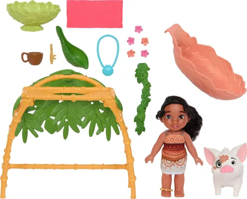 Miniatura 6 de Mattel Disney Moana 2 Simea y Pua Set de Juguetes de Baño con Muñeca de Moda, Amigo Animal, Tina y más de 10 Accesorios, Juguetes Inspirados
