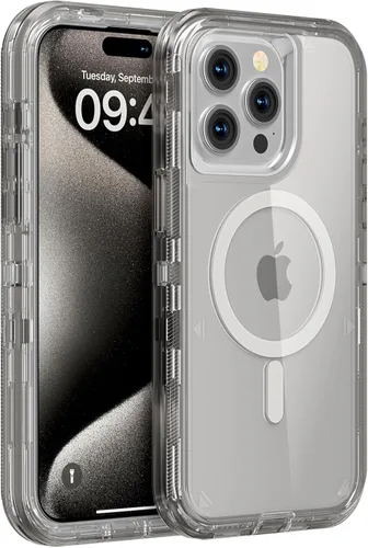 Miniatura 71 de Follaroma para iPhone 17 Pro Max, Funda Compatible con MagSafe, Funda Magnética Transparente de Doble Capa, Funda Resistente Anti-Caída y a Prueba