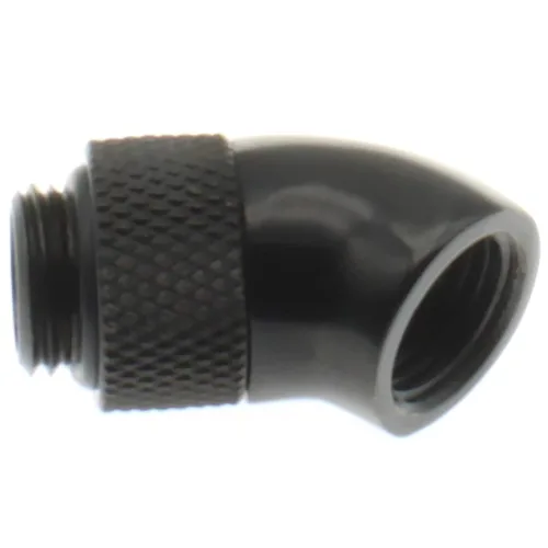 Miniatura 2 de Conector extensor de 45°, conector de codo de latón macho a hembra G1/4 pulgadas para sistema de refrigeración por agua de computadora