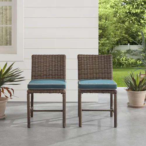 Miniatura 6 de Crosley Furniture Bradenton - Juego de 2 sillas para exteriores, sillas de mimbre para patio, terraza, patio trasero, color marrón desgastado