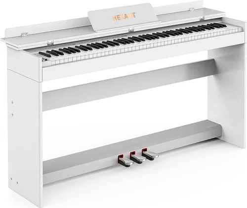 Miniatura 6 de HEXANT Piano digital ponderado de 88 teclas, teclado eléctrico de tamaño completo semi-ponderado vertical con 3 pedales y teclado multifuncional