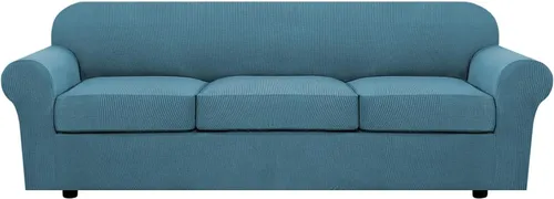 Miniatura 49 de H.VERSAILTEX - 3 fundas de sofá elásticas para 2 cojines de sofá. Fundas para muebles de sala de estar (funda base más 2 fundas de cojín de asiento)