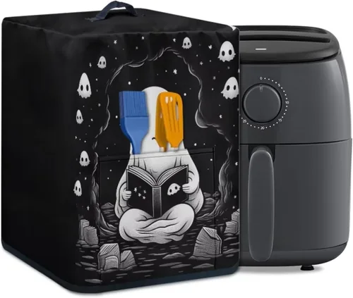 Miniatura 11 de Cubierta para freidora de aire con diseño de estrella de mar de playa, funda protectora rectangular con bolsillo y asa para olla a presión