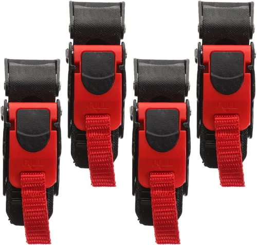 4pcs Motorcycle Helmet Quick Release Buckles Set Chin Strap Replacement Clips with Locking Metal Fasteners Universal for Electric Motorbike Helmets