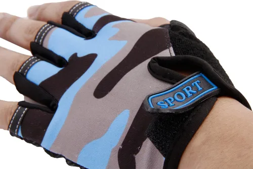 Miniatura 28 de Guantes de ciclismo sin dedos para niños, transpirables, antideslizantes, absorben los golpes, guantes de ciclismo para niños, niñas, niños, pesca