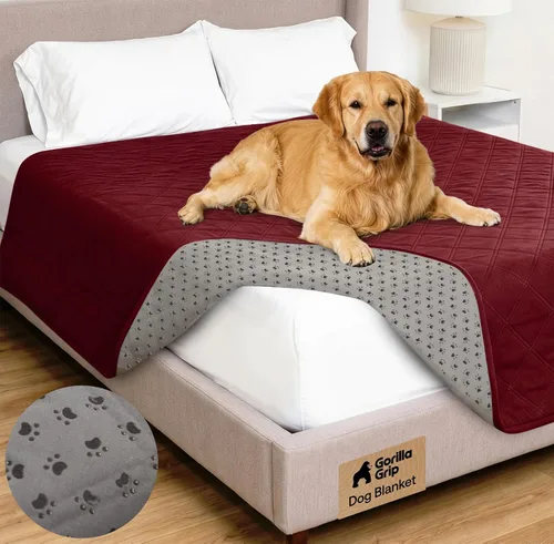Miniatura 28 de GORILLA GRIP® Manta impermeable para perro, funda de sofá a prueba de fugas para perros, parte trasera de agarre de silicona, protege el sofá