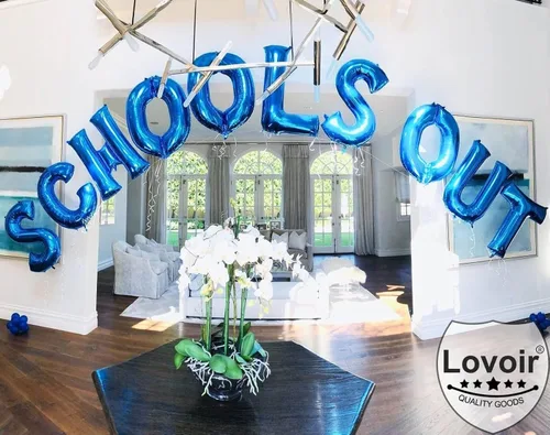 Miniatura 3 de Lovoir Globos azules grandes de 40 pulgadas con letra C de gran tamaño, globo de helio de aluminio de Mylar para decoración de fiesta de cumpleaños