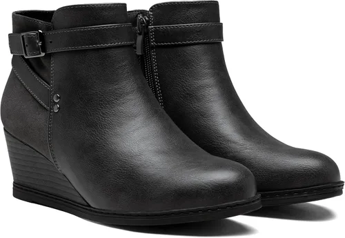 Miniatura 6 de Jeossy Botas de cuña 9636 para mujer Cómodas botas de cuña con cremallera lateral